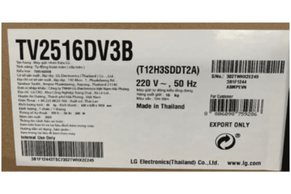 Máy giặt LG TV2516DV3B - Hình ảnh 3