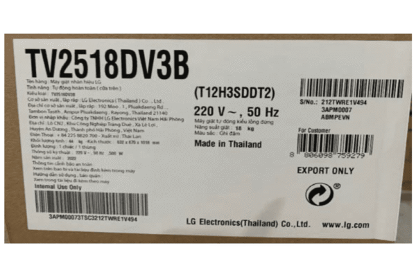 Máy giặt LG TV2518DV3B - Hình ảnh 6