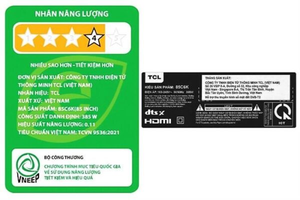 Tivi TCL 85C6K - hình số 11