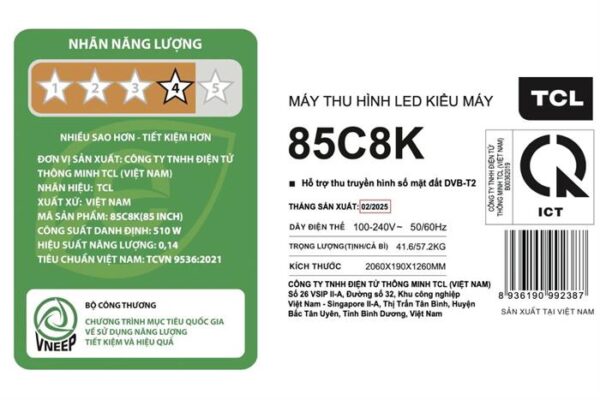 Tivi TCL 85C8K - hình số 4