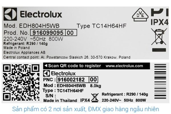 Máy sấy Electrolux EDH804H5WB - hình số 10