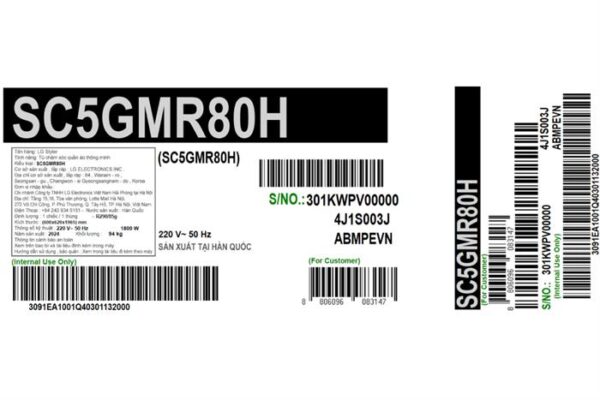 Tủ chăm sóc quần áo LG SC5GMR80H - hình số 7