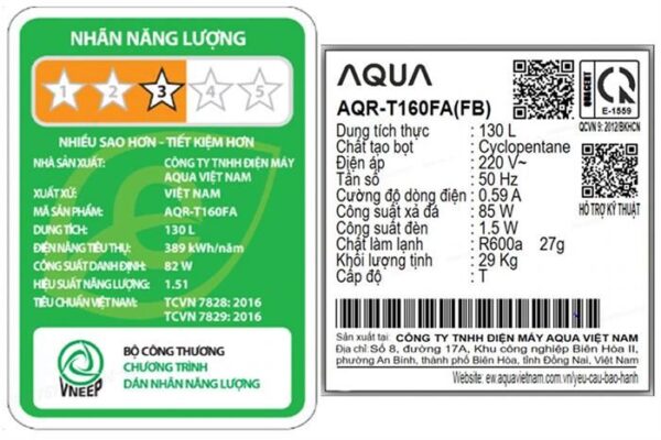 Tủ lạnh Aqua AQR-T160FA(BS) - hình số 5