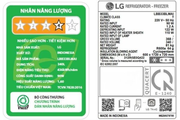 Tủ lạnh LG LBB33BLMAI - hình số 10