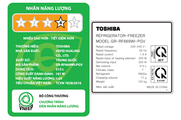 Tu Lanh Toshiba Inverter 515 Lit Gr Rf669wi Pgv A9 Bg 5